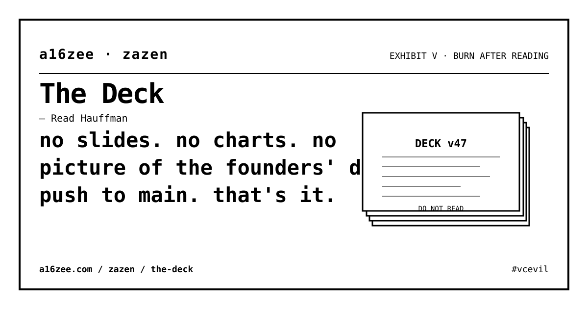 The Deck — visual exhibit