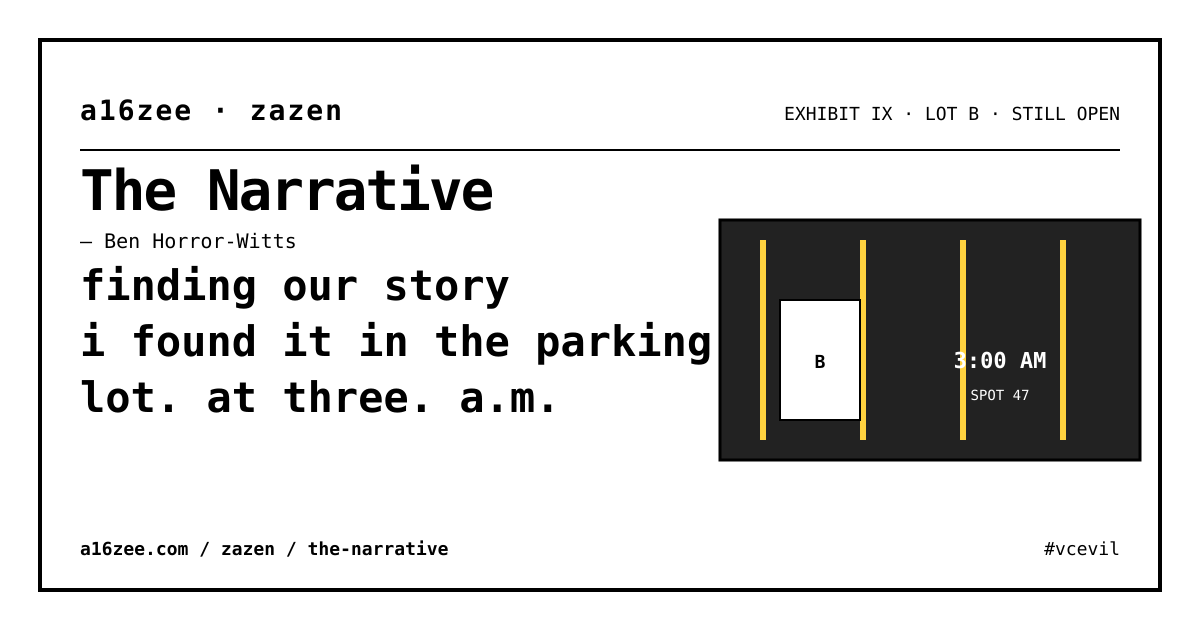 The Narrative — visual exhibit