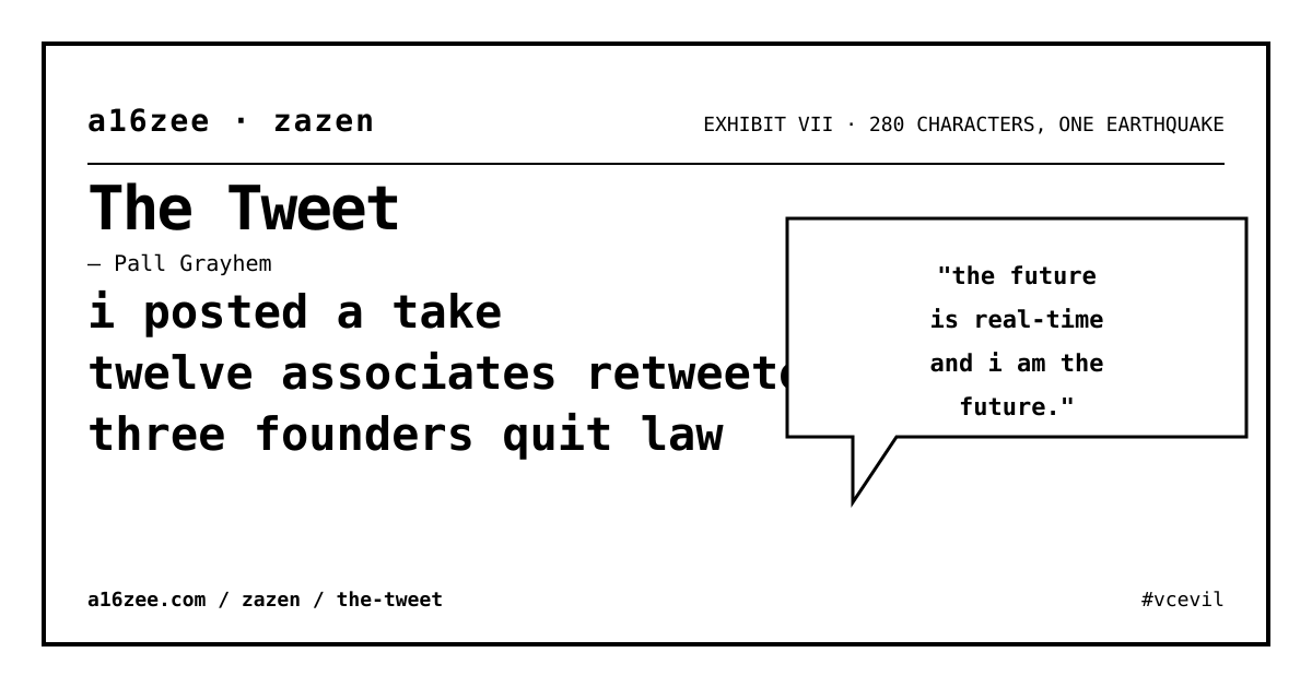 The Tweet — visual exhibit